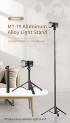 Ulanzi MT-79 2M Portable Universal Tripod Aluminum Alloy Lamp Holder Support LT028 Fill Light Lightweight Camera Action Camera