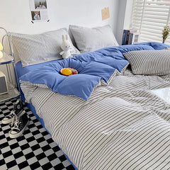 Skin-friendly Quilt Cover Plaid Style Duvet Covers Double Side Bed Cover постельное белье Home Comforter Covers(No Pillowcase)