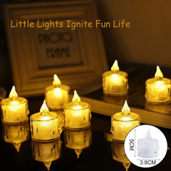 3-96Pcs Flameless LED Candle Creative wishing Led Tea Light Warm White Flameless Candle Halloween Christmas Decor Candle Light