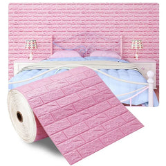 3D Foam Brick Wallpaper – Self-Adhesive Waterproof Roll