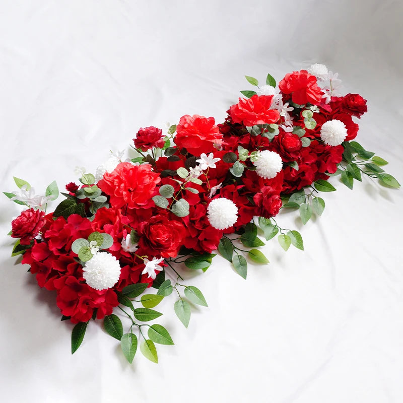 100cm DIY Wedding Flower Wall Decoration Arrangement Supplies Silk Peonies Rose Artificial Floral Row Decor Wed Arch Backdrop Home Decor, Plants & flowers