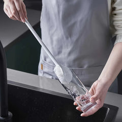 Foldable 360 degree comprehensive cleaning silicone brush with long handle design, reusable for bottles and cups Kitchen Tools, Kitchen Cleaning
