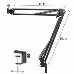 Photography Flexible Arm Tripod For Phone Stand Table Folded Anchor 360° Rotation Online Desktop Laptop Video Live Overhead Shot