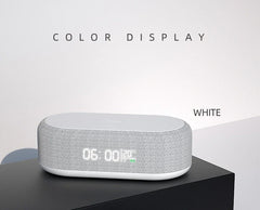 Alarm Clock Wireless Chargers Pad Phone Bedroom Lamp Night Light Desk Thermometer For iPhone 17 16 15 14 13 Fast Charging Dock