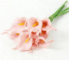 PU Calla Lily Simulation Flower Home Decoration Floral Arte Set Decoration Wedding Bouquet Diy Home Decor, Plants & flowers