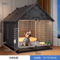 Pet Shop Small Medium Dog Cage for Teddy Bichon Pet House with Sleeping Area One Room One Toilet Design for Puppies Removable Tray Kennel