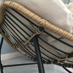 X&D Human Bird Nest Rattan Weaving Rocking Chair Leisure Sofa Home Balcony Single Lazy Corner Sofa Rocking Chair Rattan Chair Can Sleep Living Room Furniture