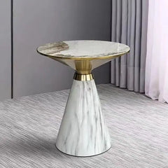 Nordic Light Luxury Round Coffee Table Modern Exquisite Home Creative Corner Table Living Room Furniture Sofa Side Rock Plate Round Tables
