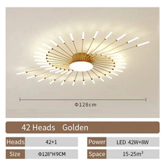 Creative Fan-shaped Rotating Living Room Light Lustre Home Decoration Bedroom LED Ceiling Lamp Modern Dining Room Pendant Lights