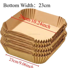 Air Fryer Paper Oven Paper Disposable Send Brush Non-Stick Airfryer Baking Papers Liners Parchment Paper for Baking Microwave