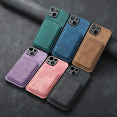 Vintage Leather Case with Detachable Magnetic Wallet Card Holder For iPhone 17 Air 16e 16 Pro Max 15 14 Plus 13 12 11