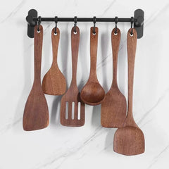 Wooden Spatula Wooden Spoon Frying Spatula Solid Wood High Temperature Resistant Soup Spoon No Paint No Wax Natural Material Kitchen Tools, Cooking Utensils