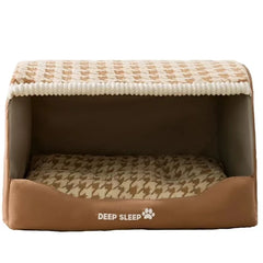 Autumn and Winter Dog Thousand Birds Grid Drawer Dog Kennel Large Dog Large Dog Kennel Deep Sleep Cat Kennel Pet Kennel Pet Shop