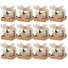 6/12/24PCS Guest Gift Candle for Wedding Wooden Tealight Candle Holders Bridal Shower Thank You Gifts for Baby Shower Home Decor