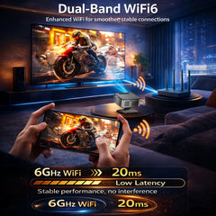 XIWBSY 45000Lumens Google TV Projector Portable Projector 4K Android 14.0 Daylight Projector 8K Video Home Theater  Projector
