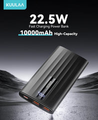 KUULAA Power Bank 10000mAh 22.5W PD Fast Charging Portable Charger External Battery For iPhone 17 16 15 Samsung Huawei Powerbank