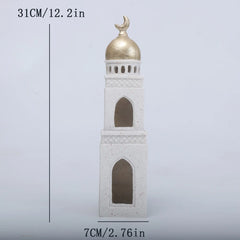 Ramadan Ornaments Resin Material Mosque Islamic Castle Statue Family Tabletop Atmosphere Decoration Architectural Style Gift