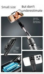 FGCLSY Bluetooth Handheld Gimbal Stabilizer Mobile Phone Selfie Stick Aluminum Alloy Adjustable Tripod for Smartphone Live