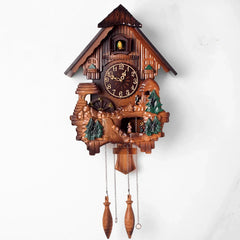 Classic Vintage Cuckoo Clock Retro Wood Unusual Creative Wall Clock With Pendulum Customize Reloj Digital Pared Household Goods