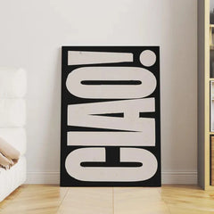 Modern Giao Letters Poster Wall Art Canvas Painting Italian Quote Minimalist Typography Print for Home Living Room Bedroom Decor
