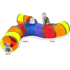 Cat Tunnel Tube Kitty Tunnel Bored Cat Pet Toys Peek Hole Toy Interactive for Indoor Cats Exercise Fun Reduce Anxiety Durable Pet Shop