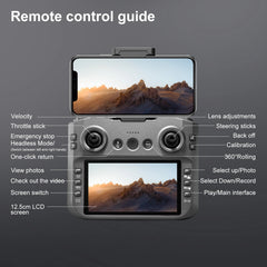 New S156 Quadcopter Aircraft Drone 8K Professional Camera Drone 5G WIFI FPV 4.5 Inch Large Screen Remote Control RC Dron VS V66
