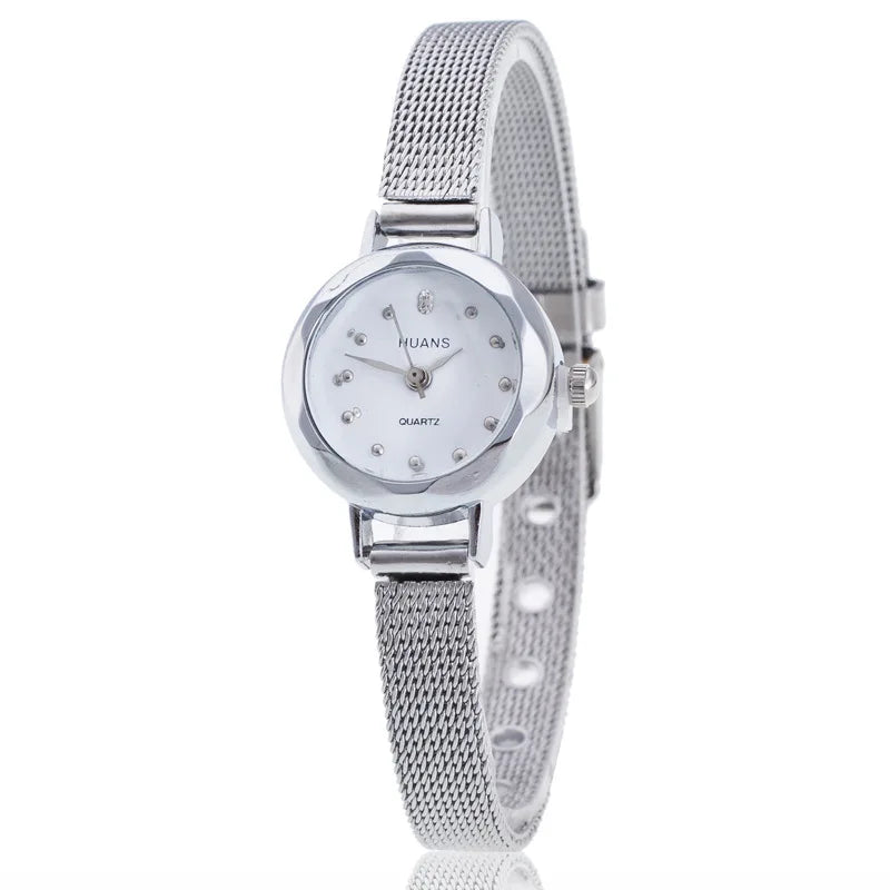 Women’s Fashion Mesh Strap Watch – Korean Style