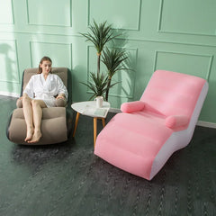 1Pc Inflatable Lazy Sofa Home Leisure Fashion Comfortable  Inflatable  Bed Indoor Collapsible Bed Leisure Corner Sofa Living Room Furniture