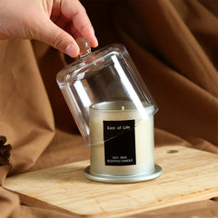 Aromatherapy candle home decoration holiday gift aromatherapy plant candle smokeless with glass cover