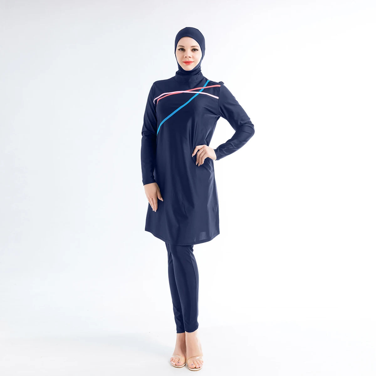 3PCS/Set Plus Size Burkini Muslim Swimwear Swimsuit Women Hijab Swimwear Islamic Swimsuit Bathing Suit Women