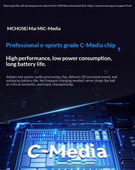 MCHOSE V9 Pro Headset with Microphone Three Mode Bluetooth Wireless Computer PC Gamer Headphones Accessories V9 Pro MCHOSE