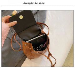 Fashion PU Leather Backpack for Women – Vintage Travel & School Bag