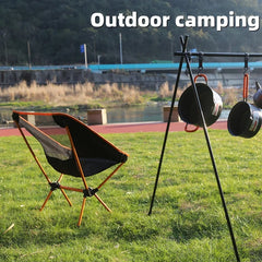 Outdoor moon chair, camping folding chair, portable leisure backrest chair, ultra-light aluminum alloy folding chair Comfortable