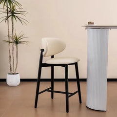 Light Luxury Modern Bar Stools with Curved Backrests, Upholstered Seats, Perfect for Kitchen Island, Family Bar and Cafe Kitchen & Dining Furniture