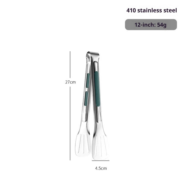 1pc Non Slip Stainless Steel Food Tongs Meat Salad Bread Clip Barbecue Grill Buffet Clamp Cooking Tools Kitchen Accessories