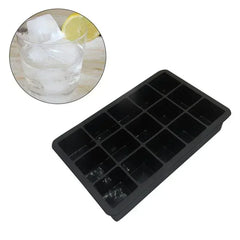 Kitchen Ice Cube Mold Making Tools 15 Grid Silicone Big Tray Mold Non-toxic Durable Bar Pub Wine Ice Blocks Accessories Supplies