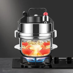 0.8-2L Outdoor Camping Small Pressure Cooker 304 Stainless Steel Portable Rice Cooker for Kitchen Tools, Cooking Utensils