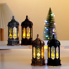 Creative Eid Mubarak Candle Lamp Islamic Ramadan Crescent Moon and Star Night Light Muslim Party Decor Eid Party Supplies