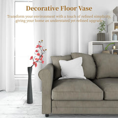 16.5 inches Floor Vase Tall Vase Skinny Long Flower Vase Modern Minimalist Ceramic Vase Non-Slip Decorative Vase For Home Office