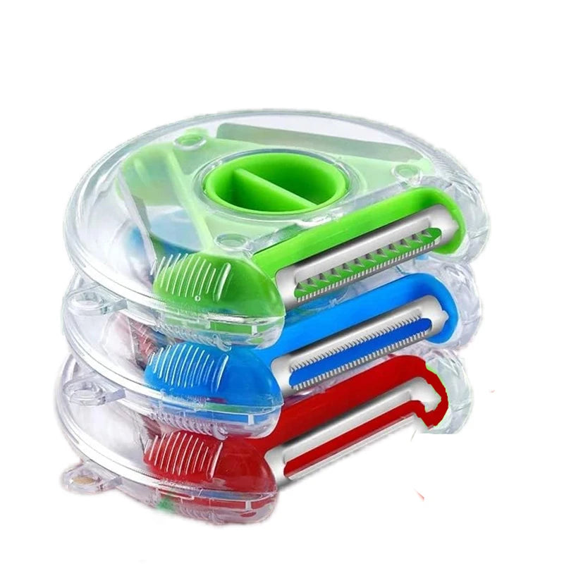 3 In 1 Fruit and Vegetable Peeler Multifunctional Vegetable Shredding Tools Stainless Steel Blade Peel Grater Kitchen Tools