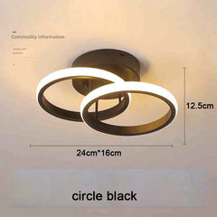 Modern 2-Ring LED Ceiling Light – Creative Indoor Fixture Lamps and Lights Home Decor
