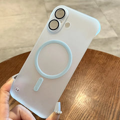 For iPhone 16 17 Pro Max Frameless Case Heat Radiation Slim Matte for Magsafe Case for iPhone 11 12 13 14 15 Pro Max Plus