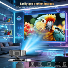 XIWBSY 45000Lumens Google TV Projector Portable Projector 4K Android 14.0 Daylight Projector 8K Video Home Theater  Projector