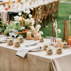 10-50Pcs Wedding Candles Favors for Guests Gift Wood Tealight Candle Holder Bulk Bridal Shower Tealight Holder Thank You Gifts Home Decor