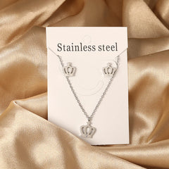 2PCS Stainless Steel Love Heart Pendant Necklaces – No Fade Jewelry Shipping Gold Color