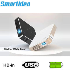 Smartldea DLP HD Mini Projector Built-in Rechargeable Battery Portable Egg Size for Home Office Outdoor Camping Pico Projectors