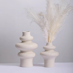 Ins Style Ceramic WhiteVase Decoration Spiral Vase Modern Home Decoration Flower Pot Vase Decoration Home Living Room Home Decor