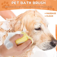New Bath Massage Brush Bathroom Multifunctional Puppy Big Dog Cat Soft Safety Silicone Pet Accessories for Dogs Cats Tools Pet Shop, Pet Accessories