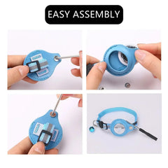 Anti-Lost Cat Collar for Airtag GPS Tracker Protective Case With Bell Reflective Cats Accessories Pet Products