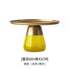 Artistic Glass Coffee Table, Creative Design End Tables for Living Room , Stylish Accent Tea Table with Various Sizes & Colors Living Room Furniture
